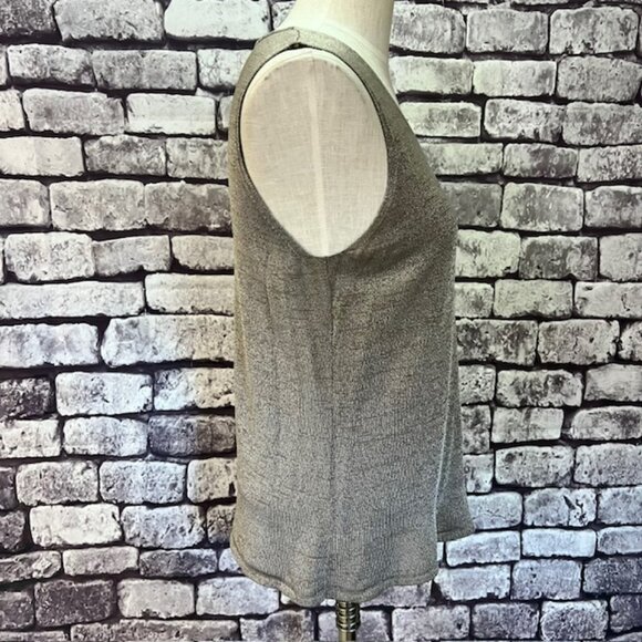 Jones New York Taupe Tank & Matching Cardigan Sweater Size L - Picture 8 of 12